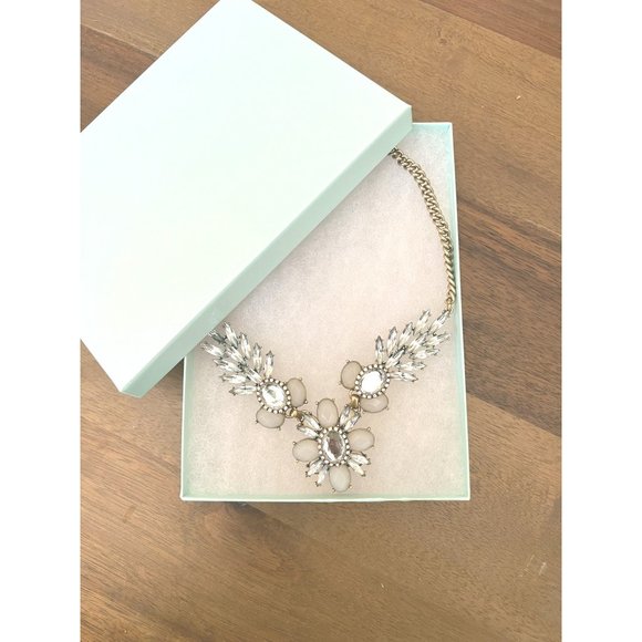 J Crew Tiered Bib Statement Winged Statement Necklace in Matte Brushed Gold - Picture 11 of 11